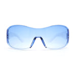 Kids Size Glitter Arm Wrap Shield Racer Rimless Plastic Sunglasses