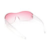 Kids Size Glitter Arm Wrap Shield Racer Rimless Plastic Sunglasses