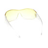 Kids Size Glitter Arm Wrap Shield Racer Rimless Plastic Sunglasses