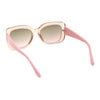 Girls Kids Size Chic Mod Elegant Rectangle Embossed Arm Sunglasses