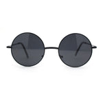 Iconic Hippie Musician 70s Round Circle Lens Metal Rim Sunglasses