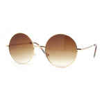 Iconic Hippie Musician 70s Round Circle Lens Metal Rim Sunglasses