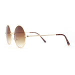 Iconic Hippie Musician 70s Round Circle Lens Metal Rim Sunglasses