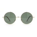 Iconic Hippie Musician 70s Round Circle Lens Metal Rim Sunglasses