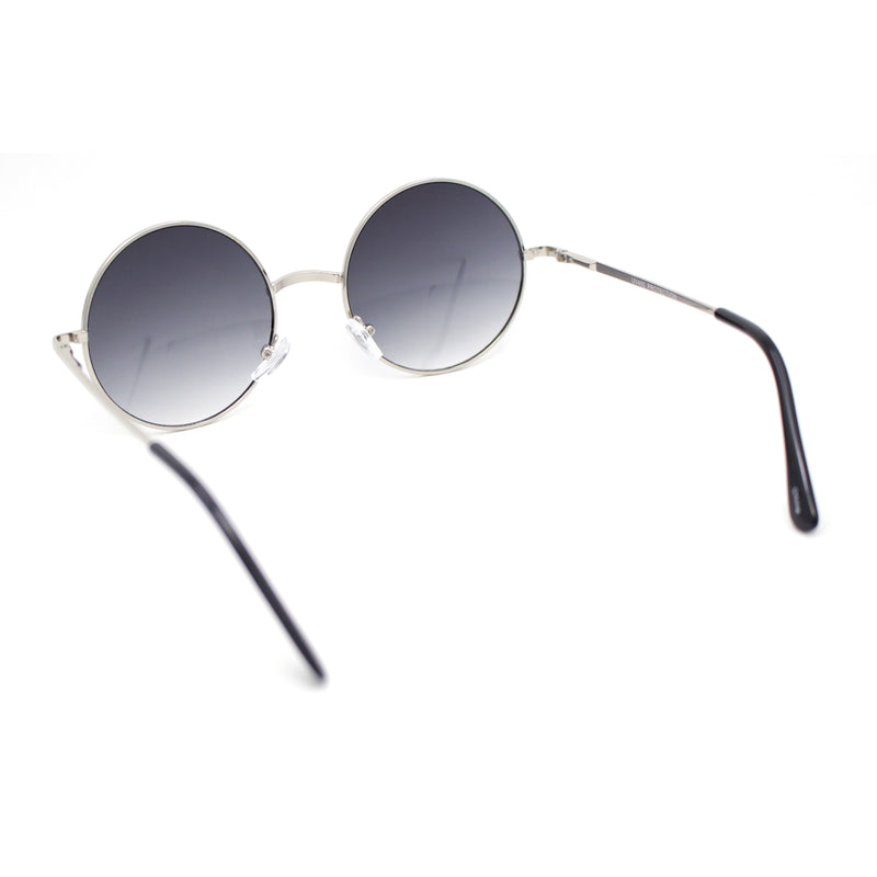 Iconic Hippie Musician 70s Round Circle Lens Metal Rim Sunglasses