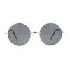 Iconic Hippie Musician 70s Round Circle Lens Metal Rim Sunglasses