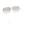 Mens Sophisticated Rectangular Flat Top Euro Style Metal Rim Sunglasses