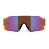 Mens Oversized Wrap Sport Color Mirror Shield Futuristic Sunglasses