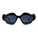 Womens Unique Nouveau Groovy Haze Cat Eye Plastic Sunglasses