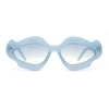 Womens Unique Nouveau Groovy Haze Cat Eye Plastic Sunglasses