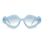 Womens Unique Nouveau Groovy Haze Cat Eye Plastic Sunglasses