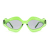 Womens Unique Nouveau Groovy Haze Cat Eye Plastic Sunglasses