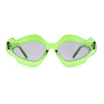 Womens Unique Nouveau Groovy Haze Cat Eye Plastic Sunglasses