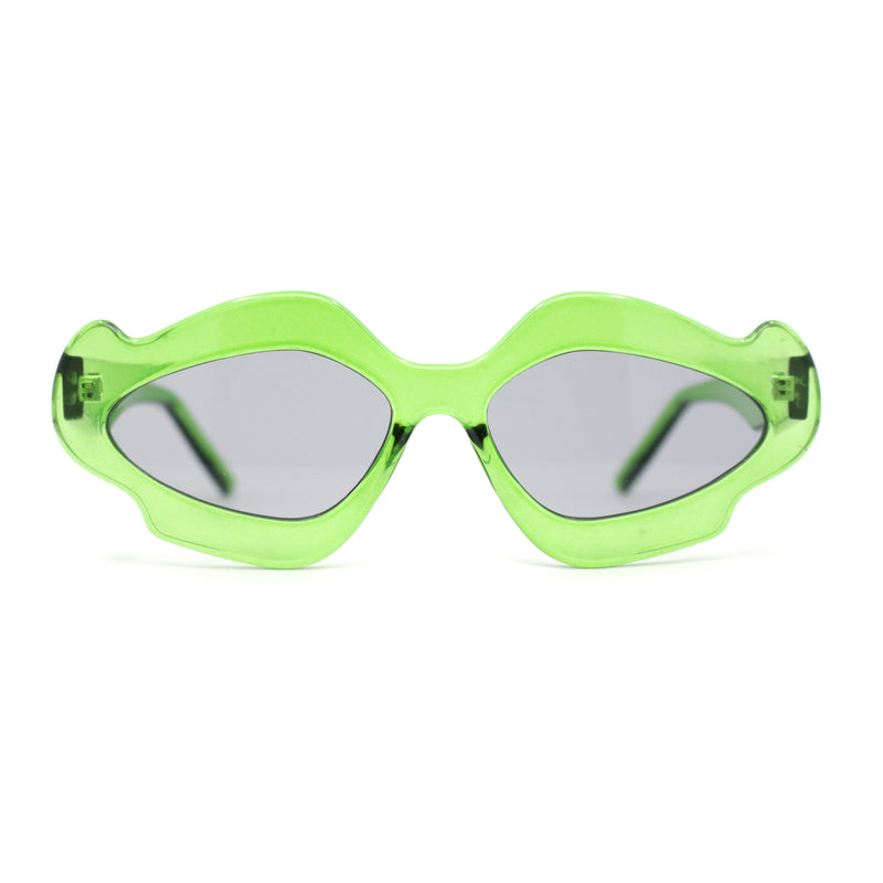 Womens Unique Nouveau Groovy Haze Cat Eye Plastic Sunglasses