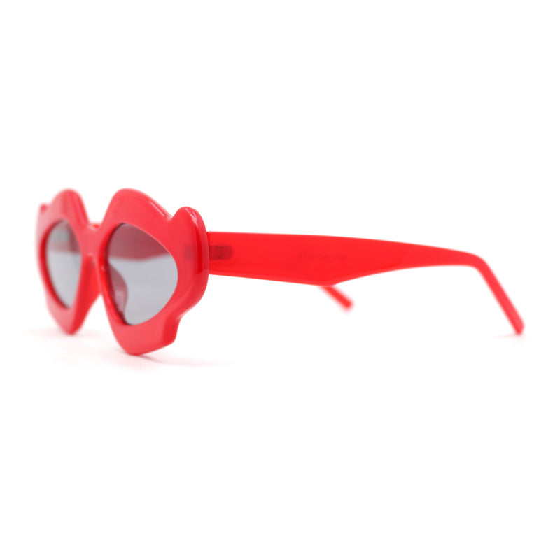 Womens Unique Nouveau Groovy Haze Cat Eye Plastic Sunglasses