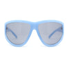 XXL Oversized Trendy Modified Curved Wrap Around Sport Plastic Sunglasses