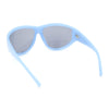 XXL Oversized Trendy Modified Curved Wrap Around Sport Plastic Sunglasses