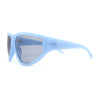 XXL Oversized Trendy Modified Curved Wrap Around Sport Plastic Sunglasses