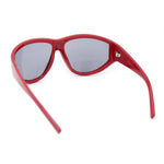 XXL Oversized Trendy Modified Curved Wrap Around Sport Plastic Sunglasses