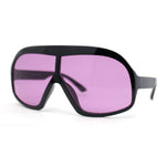 Large Oversized Wrap Curved Top Racer Runway Fashion Plastic Sunglasses