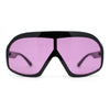 Large Oversized Wrap Curved Top Racer Runway Fashion Plastic Sunglasses