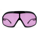 Large Oversized Wrap Curved Top Racer Runway Fashion Plastic Sunglasses
