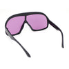 Large Oversized Wrap Curved Top Racer Runway Fashion Plastic Sunglasses