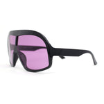 Large Oversized Wrap Curved Top Racer Runway Fashion Plastic Sunglasses