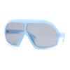 Large Oversized Wrap Curved Top Racer Runway Fashion Plastic Sunglasses