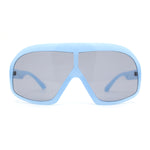 Large Oversized Wrap Curved Top Racer Runway Fashion Plastic Sunglasses