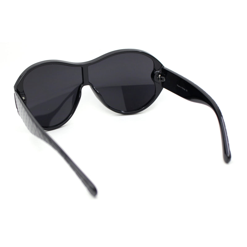 Womens Large Shield Round Elegant Designer Diva Sporty Plastic Sunglasses