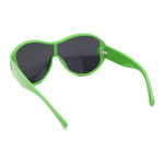 Womens Large Shield Round Elegant Designer Diva Sporty Plastic Sunglasses