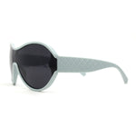 Womens Large Shield Round Elegant Designer Diva Sporty Plastic Sunglasses