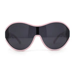 Womens Large Shield Round Elegant Designer Diva Sporty Plastic Sunglasses