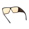 Showy Oversized Shield Super Thick Arm Rectangle Euro Style Sunglasses