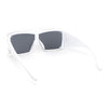 Showy Oversized Shield Super Thick Arm Rectangle Euro Style Sunglasses