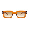 Square Long Rectangle Horn Rim Mod Design Fashion Plastic Sunglasses