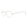 Classic Retro Oval Round Metal Rim Clear Lens Eyeglasses Gold - Clear