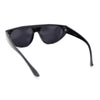 Retro Flat Top Shield Racer Plastic Subtle Cat Eye Sunglasses