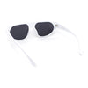 Retro Flat Top Shield Racer Plastic Subtle Cat Eye Sunglasses