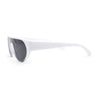 Retro Flat Top Shield Racer Plastic Subtle Cat Eye Sunglasses
