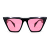 Womens Oversized Gothic Beveled Squared Flat Top Cat Eye Sunglasses