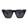 Womens Oversized Gothic Beveled Squared Flat Top Cat Eye Sunglasses