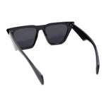 Womens Oversized Gothic Beveled Squared Flat Top Cat Eye Sunglasses