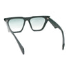 Womens Oversized Gothic Beveled Squared Flat Top Cat Eye Sunglasses