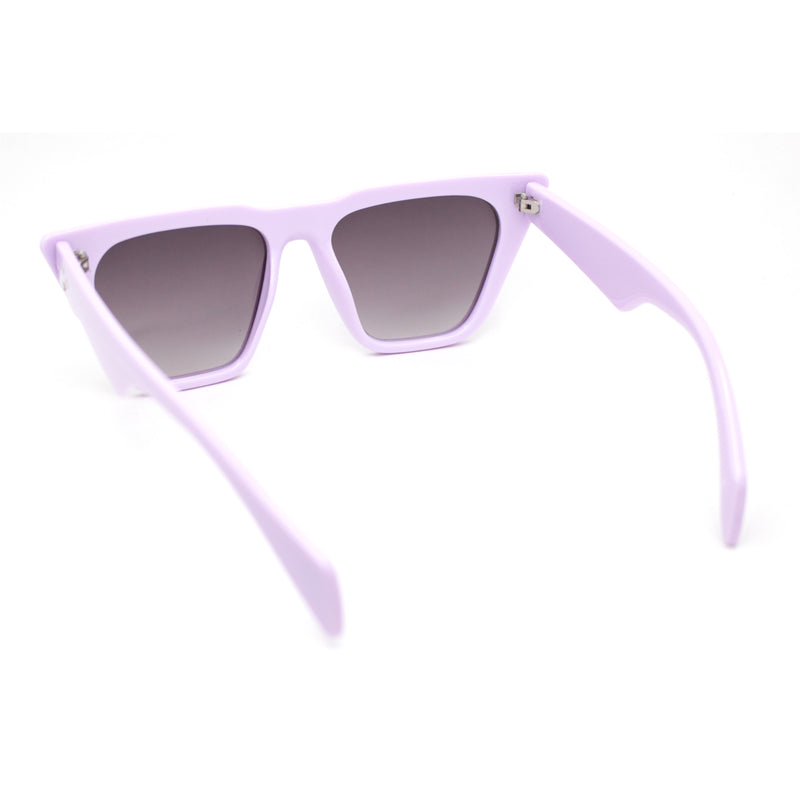 Womens Oversized Gothic Beveled Squared Flat Top Cat Eye Sunglasses