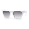 Womens Oversized Gothic Beveled Squared Flat Top Cat Eye Sunglasses