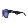 Mens Kush Color Mirror Lens Round Horn Rim Sport Plastic Sunglasses