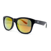 Mens Kush Color Mirror Lens Round Horn Rim Sport Plastic Sunglasses