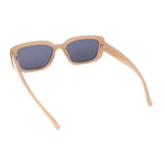 Mod Rounded Rectangular Stylish Minimal Retro Sunglasses